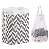 Fiona's magic 72L Large Laundry Basket with Removable Bag, Collapsible Clothes Hamper with Handle, K