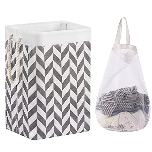 Fiona's Magic 72L Large Laundry Basket With Removable Bag, Collapsible Clothes Hamper With Handle, Kids Laundry Hamper For Nursery Boy Girl, Blankets Hamper, Toy Baskets Storage, Waterproof, Grey #TOP10