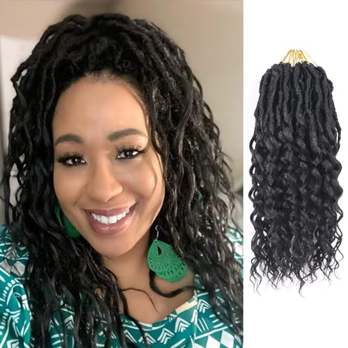Deep Faux Locs Crochet Hair 12 Inch 8 Packs...