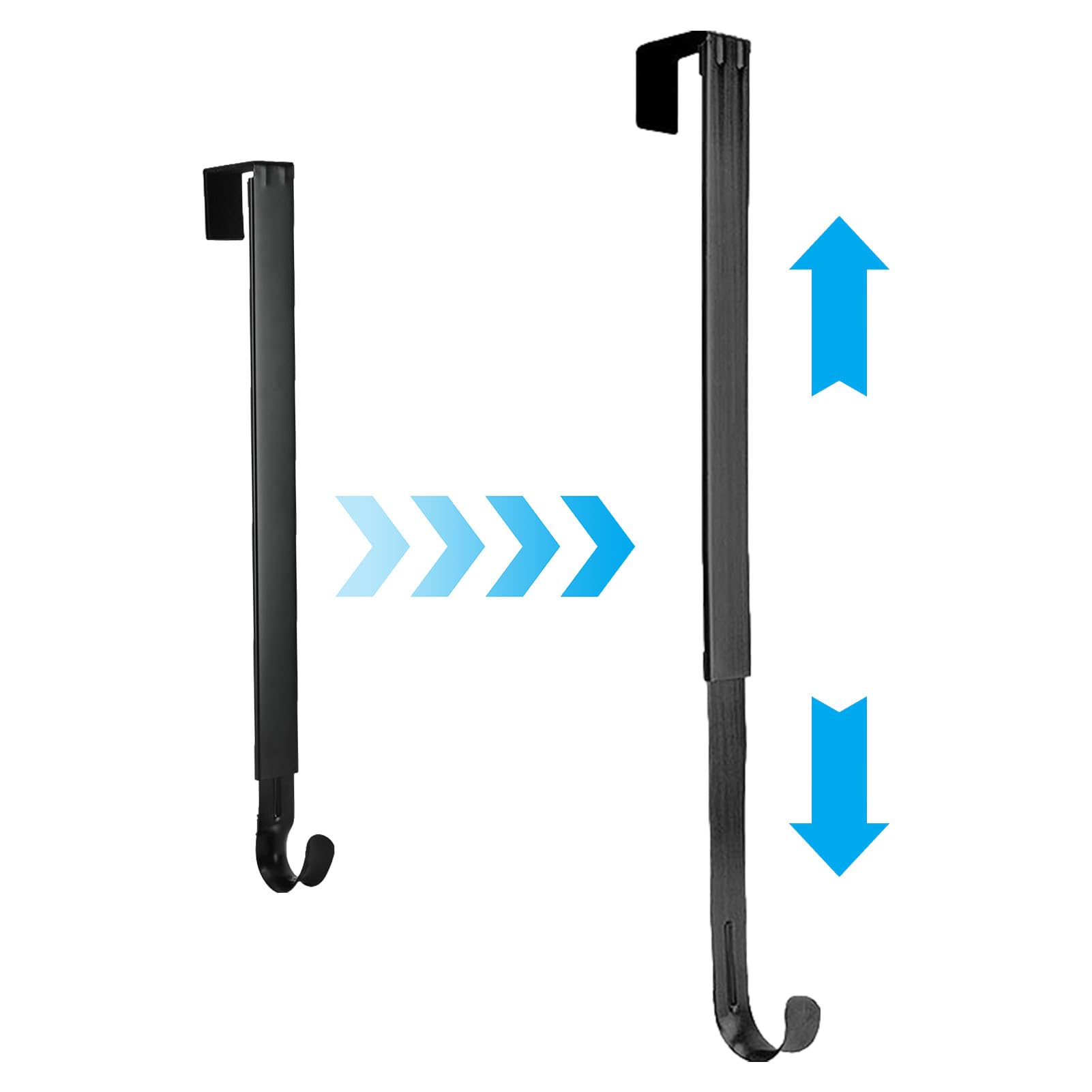 Higyee Black Front Door Wreath Hangers | Festive Wreaths Metal Hangers With Soft Back Pad,Home Decor Products For Autumn Harvest