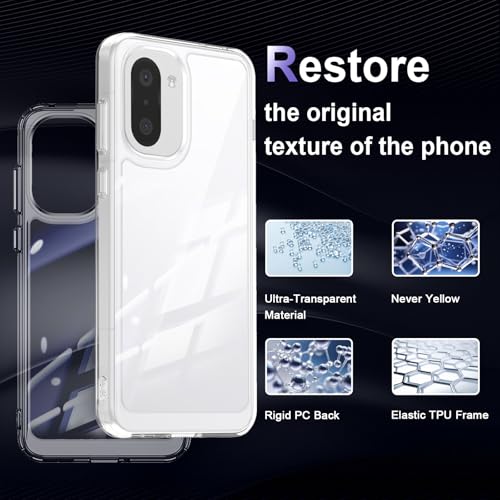 Image of Case for OnePlus 15R 5G, Military Grade Drop Protection Phone Case, Yellowing Resistant, Anti-Scratch Hard PC Back, Shockproof Hard Ultra-Thin Protective Cover, Clear
