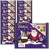 Cadbury Christmas Chocolate Selection Pack 78g (Pack of 10), perfect stocking filler, by Cadbury Gifts Direct