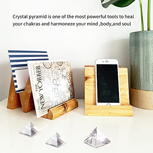 Image of Runyangshi Natural Crystal Pyramid Energy Generator | 2.0x2.0in (5x5cm) Healing Crystal Pyramid for Protection & Positive Energy | Natural Quartz for Chakra Reiki Home Decor