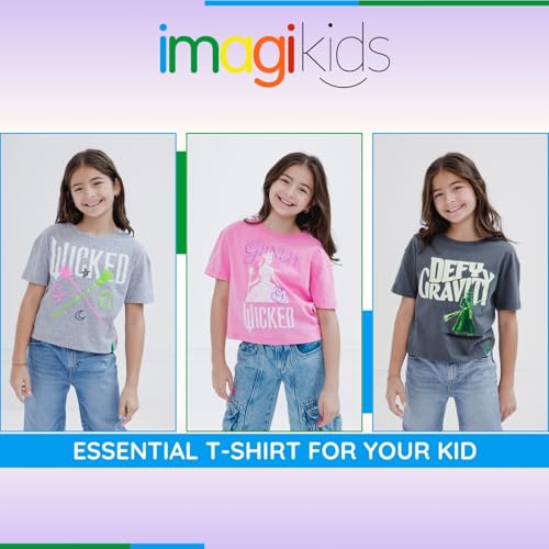 wicked Girls Cropped Boxy Drop Shoulder T-Shirt Toddler to Adult Sizes (2T - 2XL)3