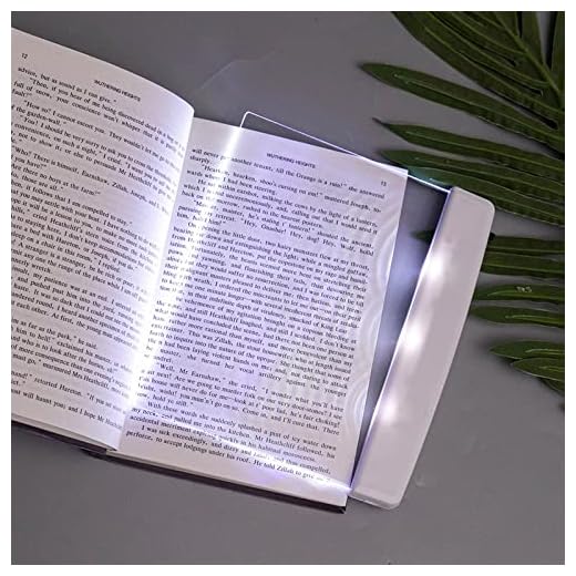 Juesi Flat Book Light Page Book Light for Reading in Bed at Night Clear LED Book Full Page Light Illuminator Panel Plate Lamp Board Wireless (White)