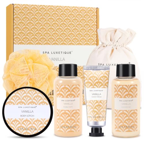 Spa Luxetique Gifts for Women, 6 Pcs Vanilla Womens Spa Gift Set ...