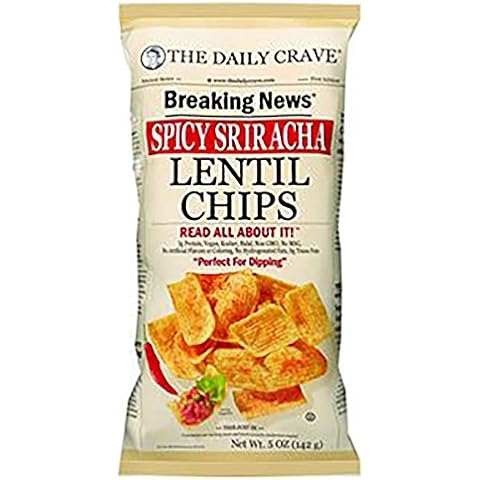 The Daily Crave Spicy Sriracha Lentil Chips, 5 Ounce (Pack of 8) Cover