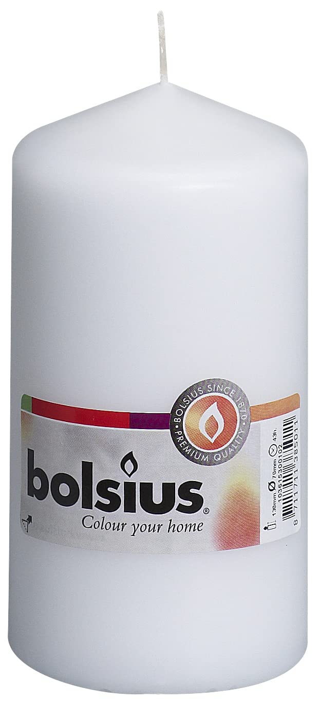 Bolsius Pillar Candle Regular,"White 70 mm Width"
