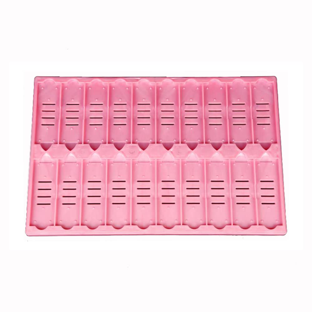 Vassoio per vetrini per microscopio in plastica Piastra di conservazione per diapositive a clip Materiale in plastica ABS Colore casuale per educazione biologica di base (capacità: 20 pezzi)