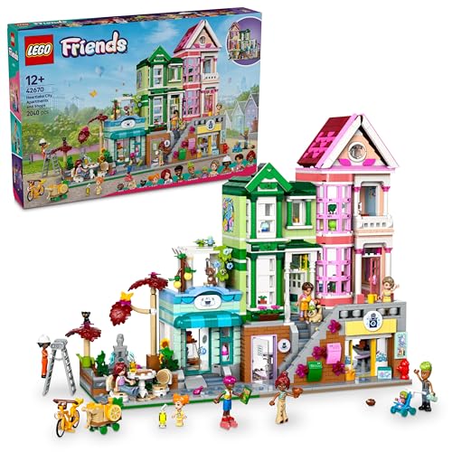 Image of LEGO Friends Heartlake City Apartments and Stores Model Kit 42670 Building Blocks Toys for 12+ Gift for Boys and Girls