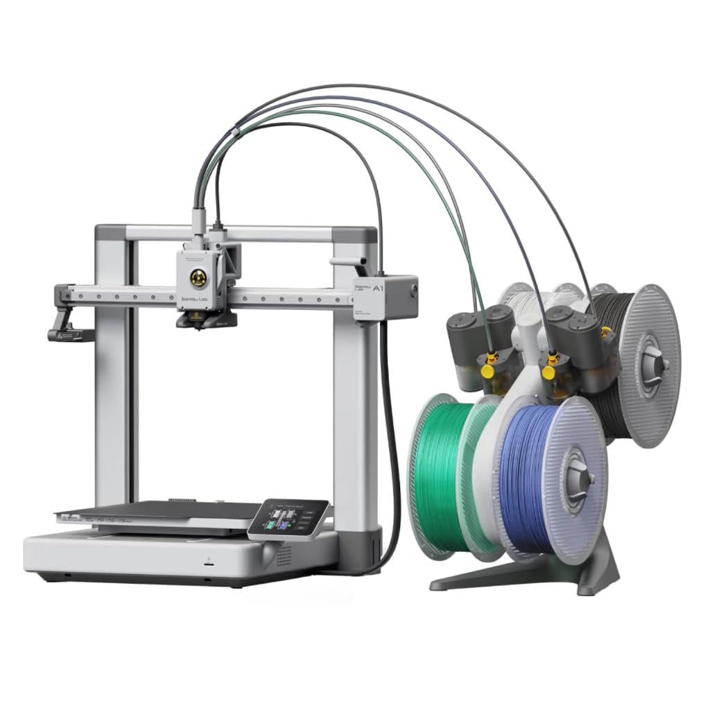 Impressora 3D A1 com AMS Lite, FDM, Velocidade 150mm/s, Resolução 50 Microns, Plataforma Aquecida, Wi-Fi