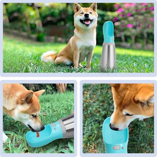 Anipaw Portable Dog Water Bottle, 24oz Stainless Steel — view 7