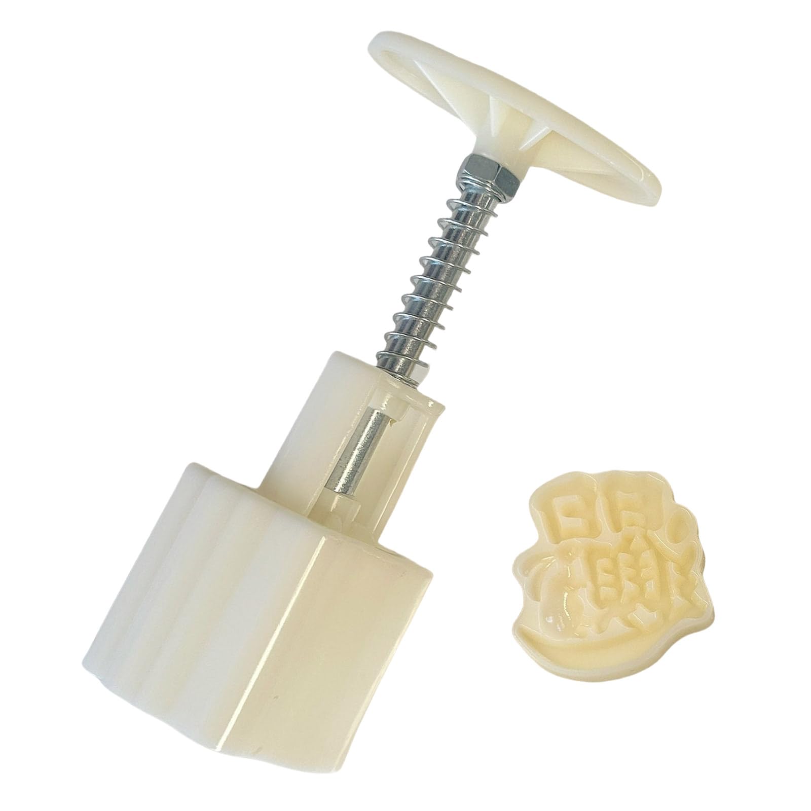 Jazuaiao MidAutumn Festival Dessert Maker Small Hat Rabbits Dessert Molds Cookie Stamps Hand Press Cookie Cutter Maker