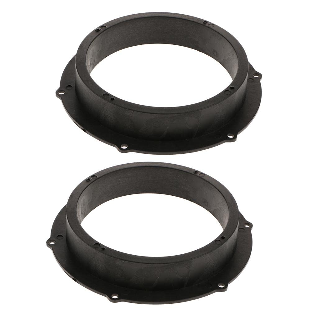 2 Pcs Universal 6.5 Inch Auto Car Speakers for Various Models,Car Speaker Spacer Adaptor Ring Mounting Brackets Replacement, Black