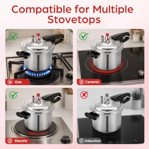 Small Pressure Cooker for Mini Stovetop Multi Cooking with Safety Valves — view 4