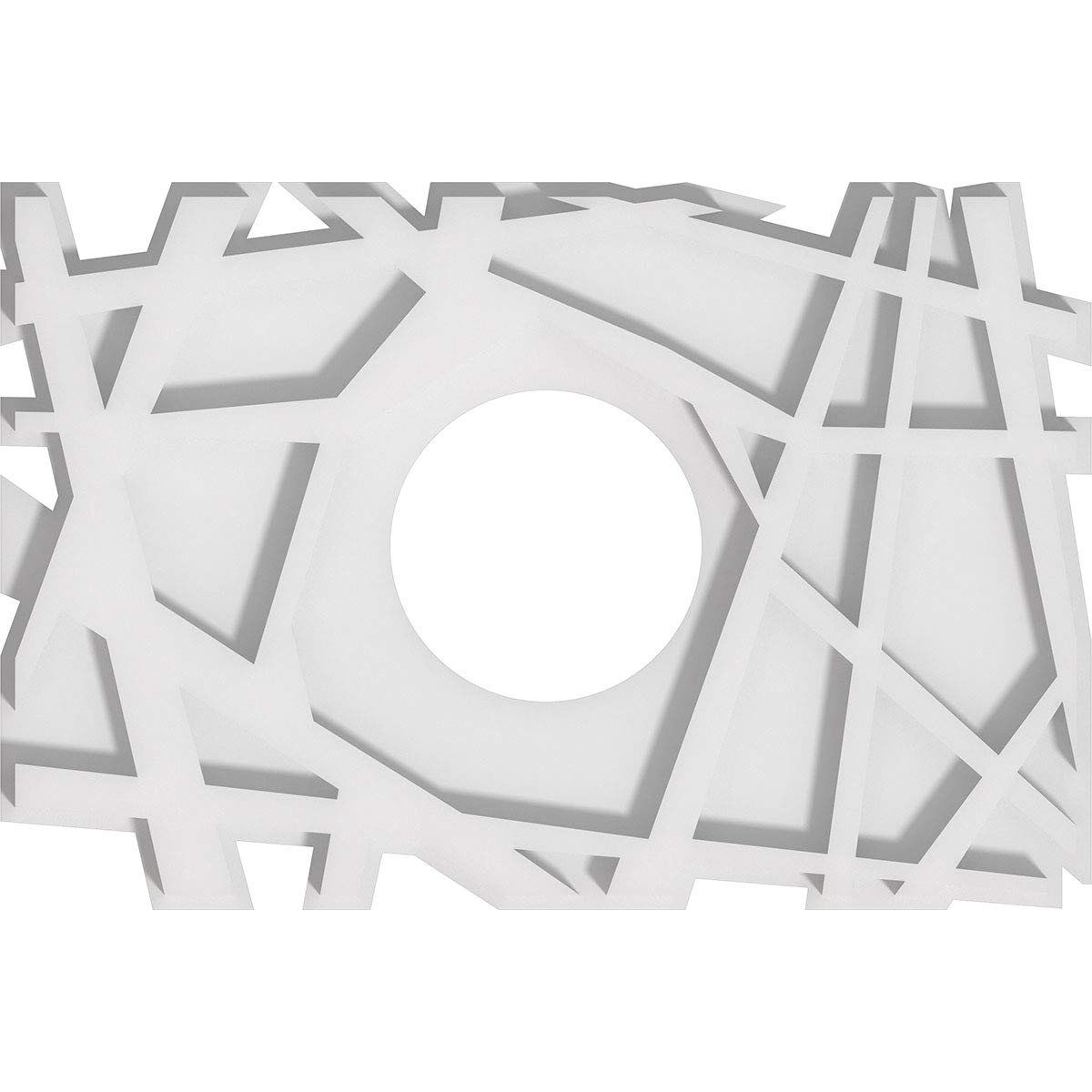 Médaillon de plafond architectural en PVC robuste pour finition haut de gamme