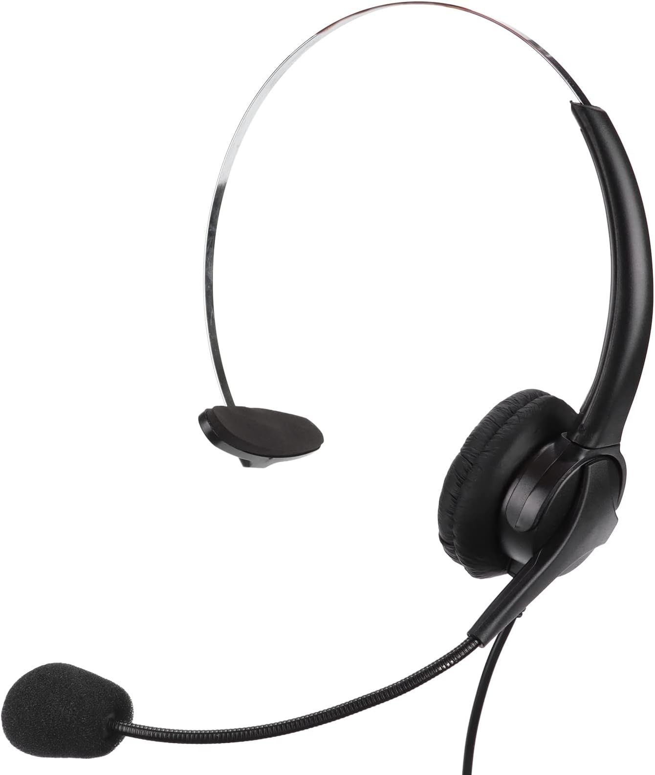 Sleet Headset, Comfortable RJ9 Plug Black Call Center Headset Plug and Play for Call Center for Customer Service
