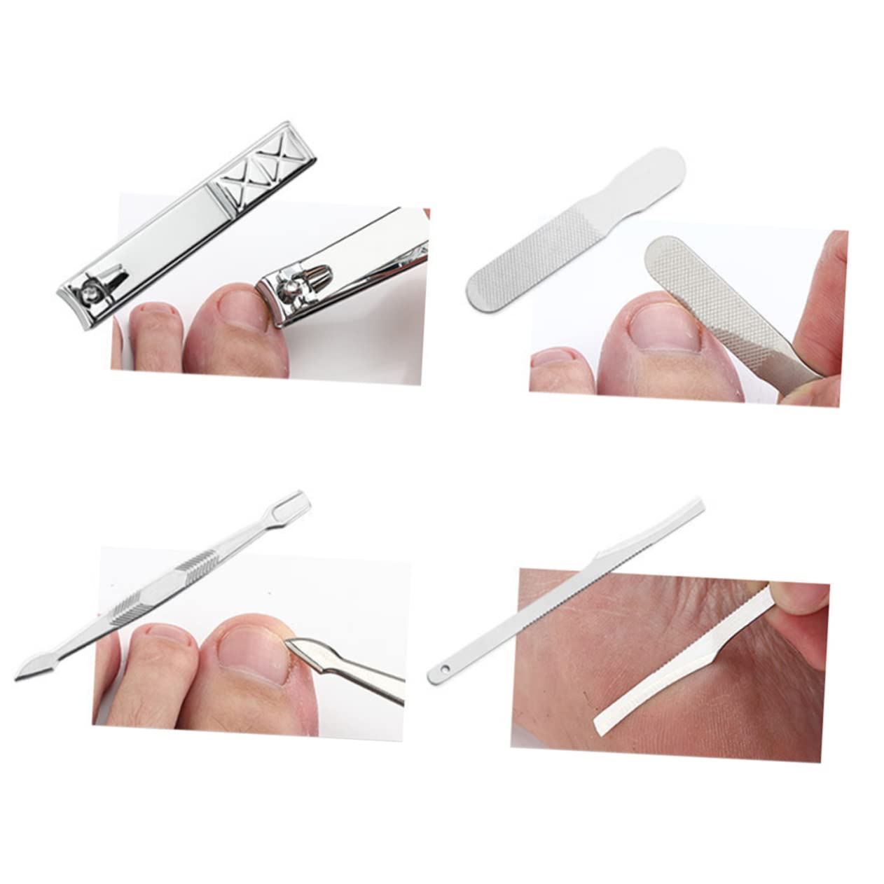 Set Tagliaunghie 21 Pezzi in Acciaio Inox Marrone Ergonomico | Taglio Rapido e Sagomatura Precisa, Kit Mani e Piedi, Adatto a Famiglia e Amici
