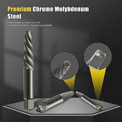 TOPEC 7 Piece Easy Out Bolt Extractor