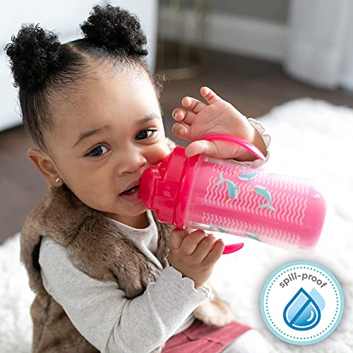 Dr. Brown's Milestones Insulated Sippy Cup, Pink, 2-Pack - image 7