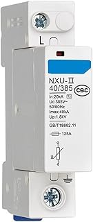 NXU-II Surge Protective Device1P 1P+N 2P 3P 3P+N 4P 20kA 40KA Surge Protection for Incoming Line Cabinet 1Pcs (Size : 440 V, Color : 40kA 1P N)