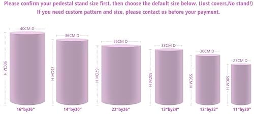 Miniatura 9 de Cubiertas de zócalo cilíndrico de rayas azules para fiestas de cumpleaños, baby shower, decoración de boda, soporte de pedestal de elefante lindo