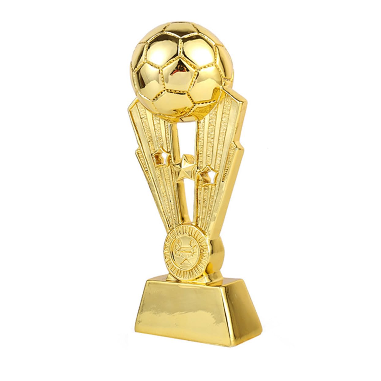 NOLITOY Trofeo de Fútbol de Resina Chapada Dorado, 24 Cm, Copa de Premio para Equipos, Premio Infantil, Decoración para Escuela y Juegos Deportivos