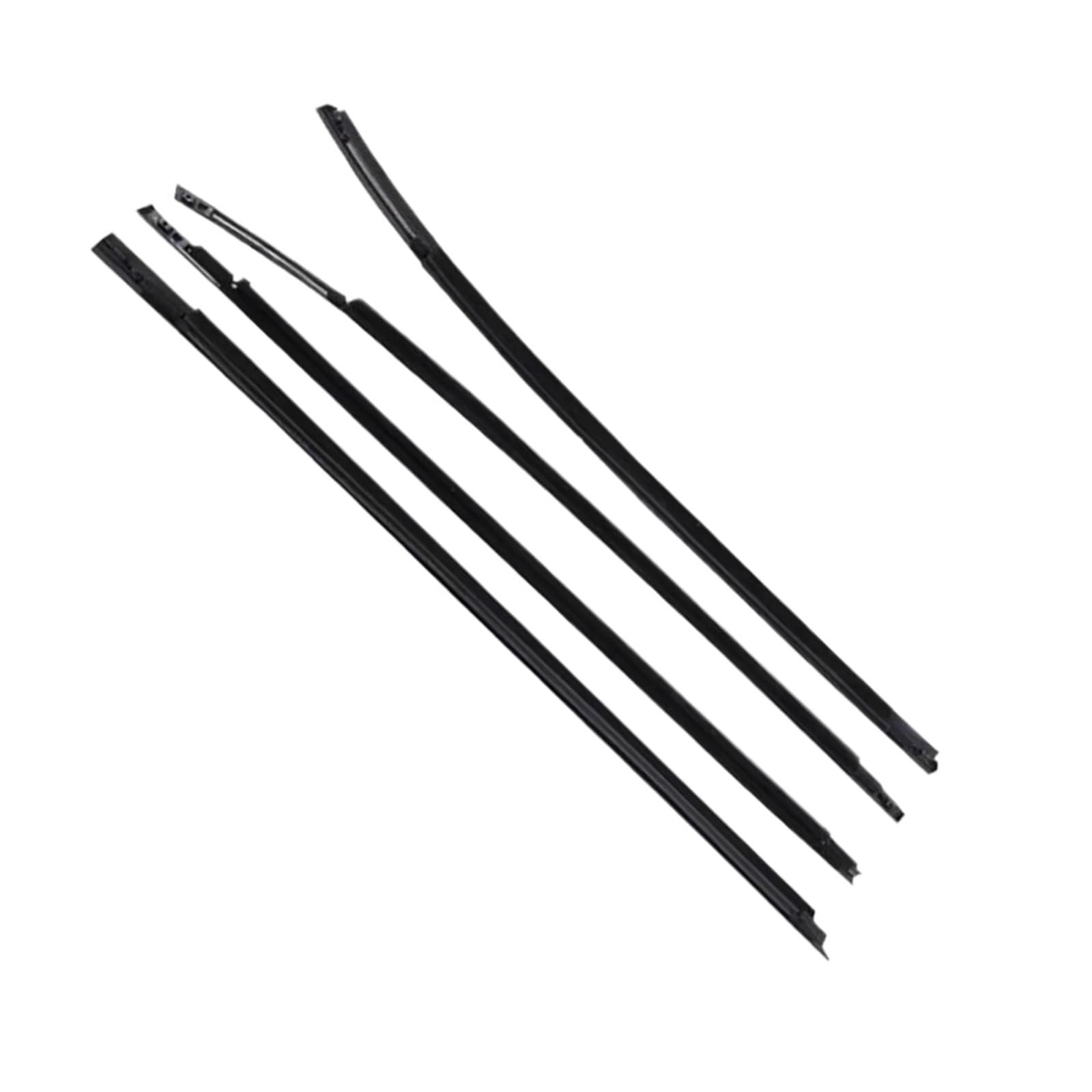 4 Outside Black Or Chrome Windows Glass Rubber Weatherstrip for Hyundai IX35 82210-2S000 for Tucson LM 2nd 2010-2013 ATGCBCAUF(Black Outside)