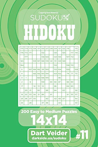 Sudoku Hidoku - 200 Easy to Medium Puzzles 14x14 (Volume 11)