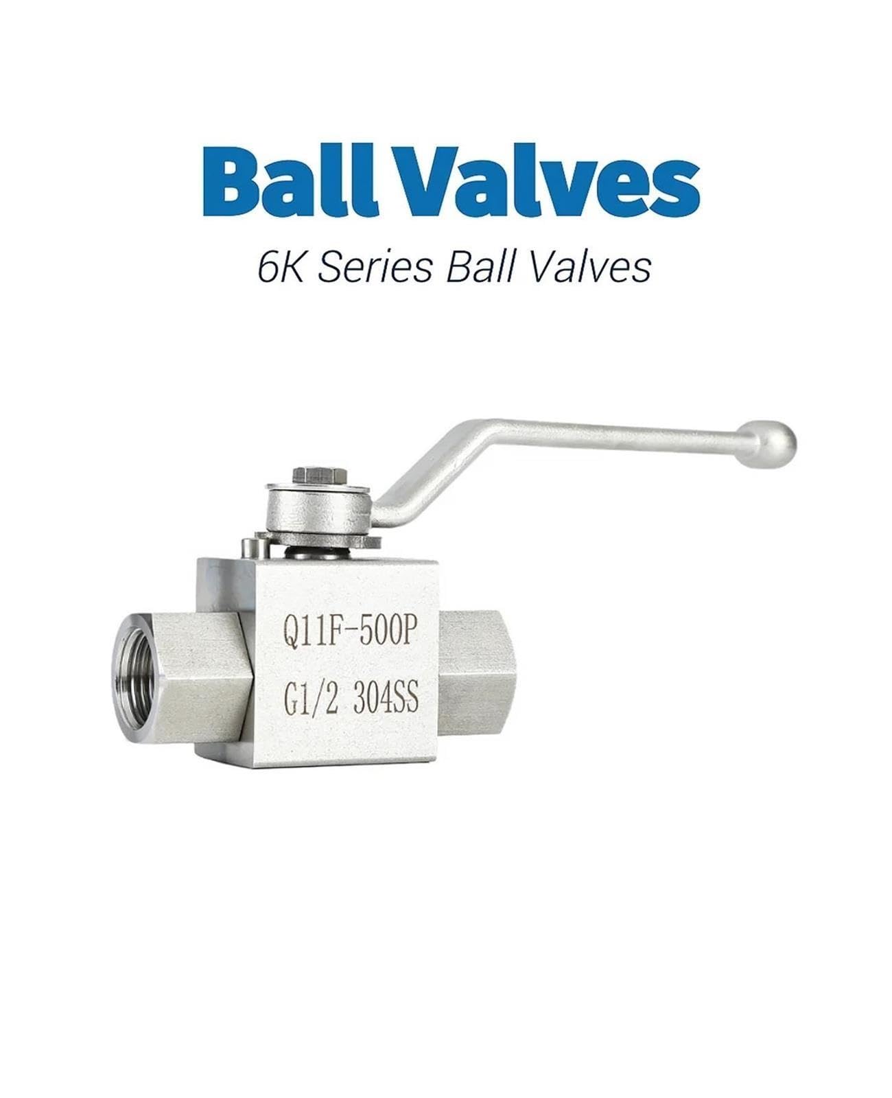 Válvula de bola hidráulica de 2 vías de acero inoxidable 304