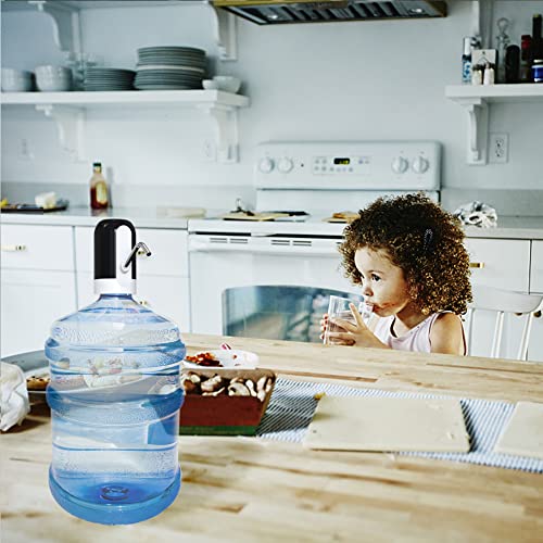 Image of Electric Drinking Water Pump - Portable Dispenser for 2-5 Gallon Bottles (Black)