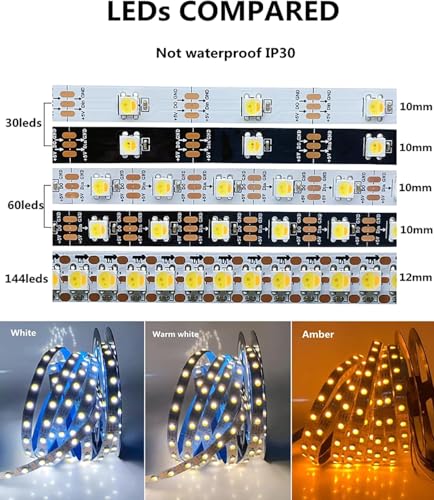 Tira LED Pixel SK6812 WWA 5M 5V 60 LEDs/m Multicolor miniatura 3