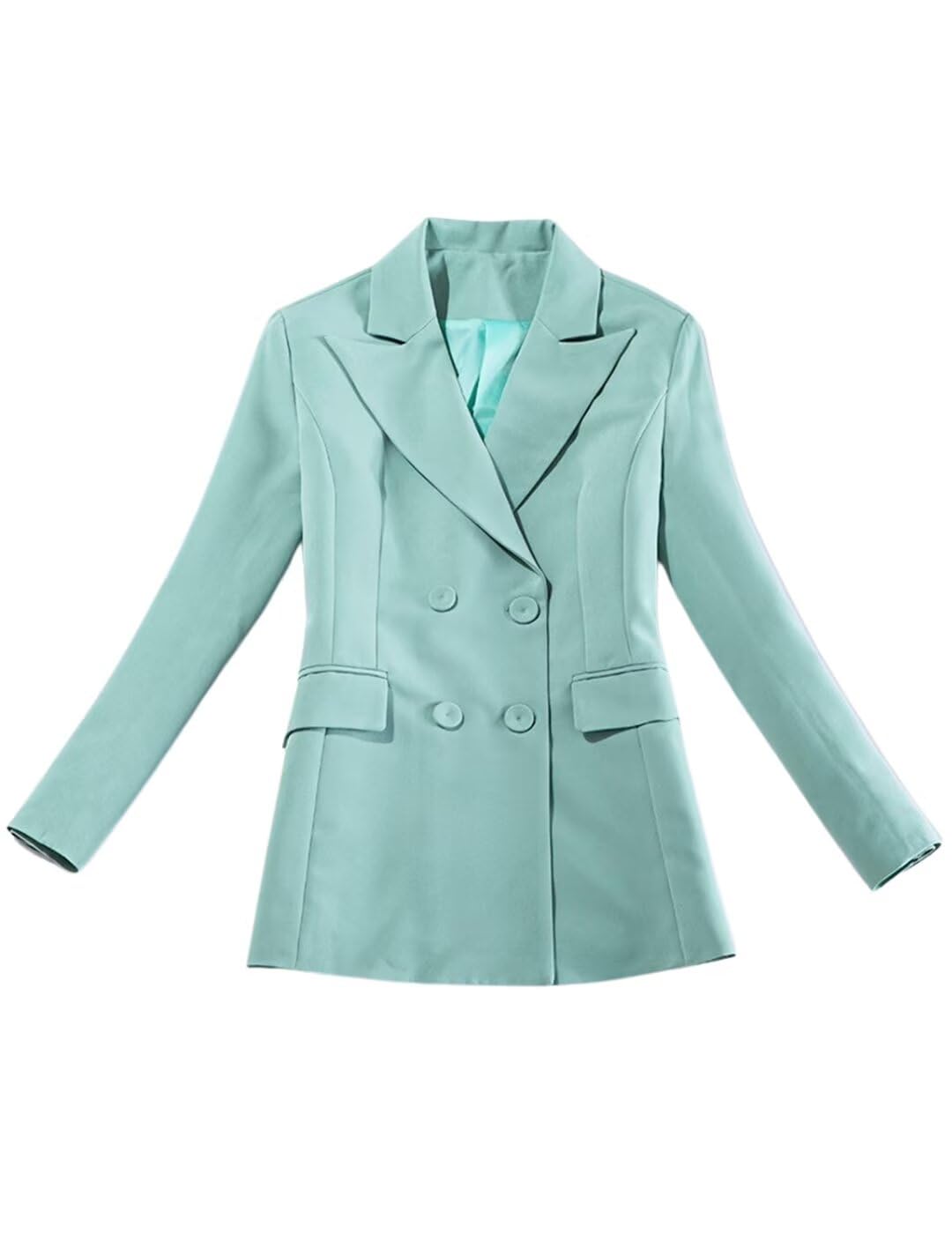 Donna Business Casual Blazer Giacca da Abito a Doppio Petto per Il Lavoro Professionale