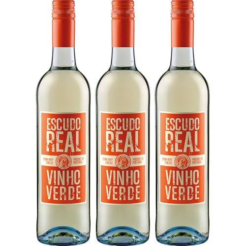Quinta da Lixa Vinho Verde Escudo Real Weisswein Weiss halbtrocken Portugal inkl. FeinWert E-Book (3 x 0.75 l)
