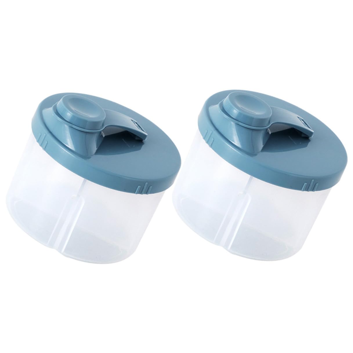 2 pcs Portable Formula Dispenser Milk Powder Container Four-Compartment Storage Box for Travel and Outdoor Use Lightweight Food Storage Organizer