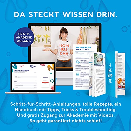 Fairment Starterkit Water Kefir met actieve Kefir-kristallen met simpele Handleiding (mogelijk niet beschikbaar in het… - Image 6