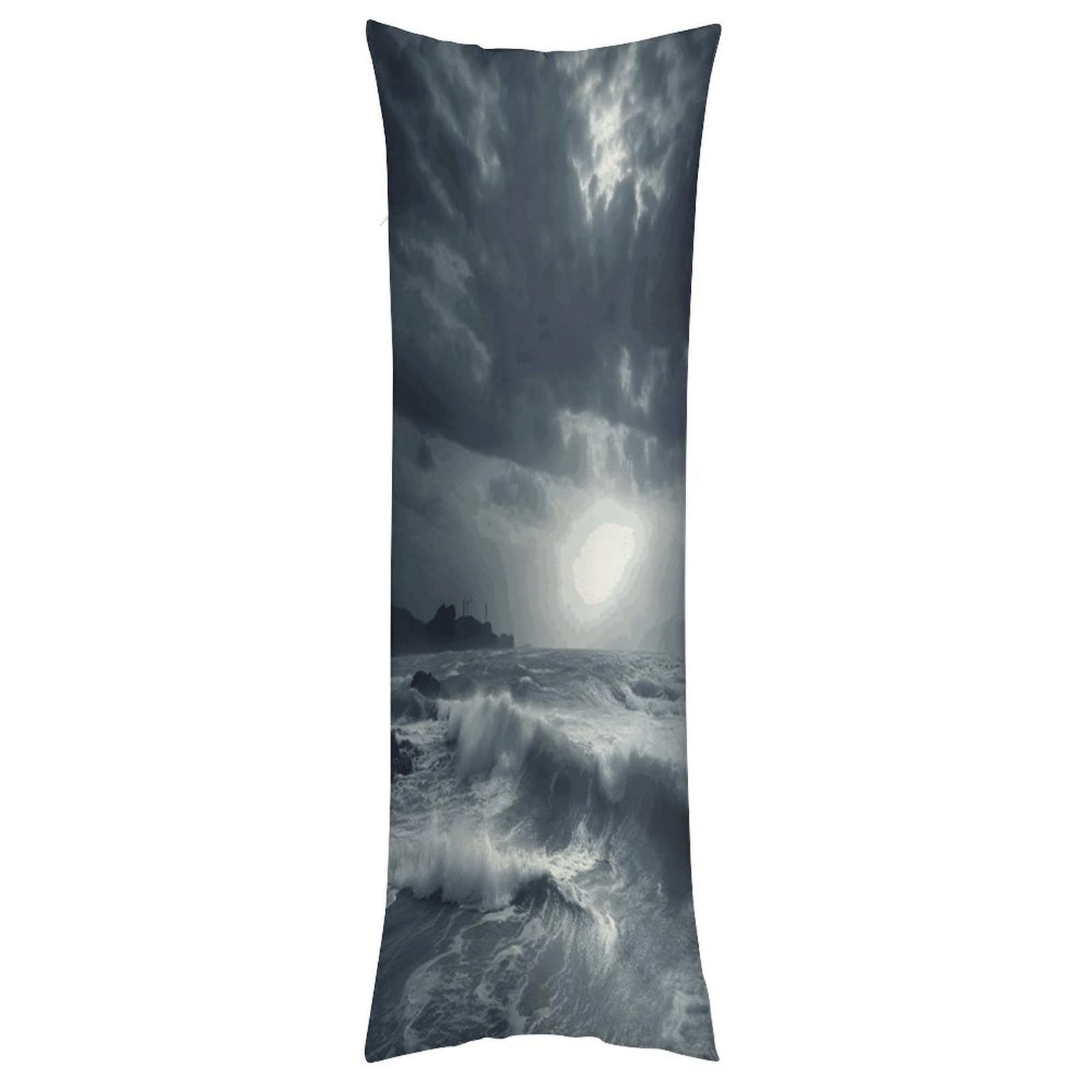 LDGSUPH Stormy Sea Pillow Cases Soft Pillowcase with Invisible Zipper Wrinkle Resistant Pillow Covers Breathable Removable Pillow Protector for Bed Sofa Car 20"x54"