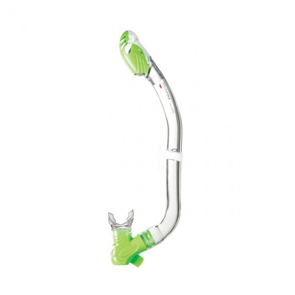 Mares Pluto Kinder Schnorchel 100% Dry Top Schnorchel Jugend Kleinere Kinder Scuba Schnorcheln Tauchen (Lime/Weiß)