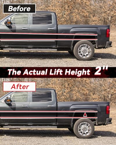 Image of PROEZE 2in Rear Leveling Block Kit for 1999-2024 Silverado Sierra 1500