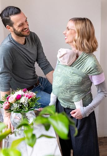 manduca Sling - Babytragetuch - Elastische Babytrage für Neugeborene von der Geburt bis zu 15 kg - Bio-Baumwolle - GOTS zertifiziert