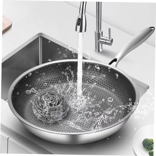 Sartén Wok de acero inoxidable con diseño panal miniatura 4