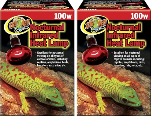 Image of Zoo Med Nocturnal Infrared Heat Lamp, 100 Watts (Pack of 2)