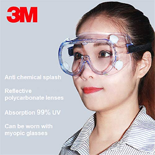 BABIFIS 3M 1621 Anti-Impact Safety Goggles Anti Chemical Splash Irradiation Protection Polycarbonate Hospital