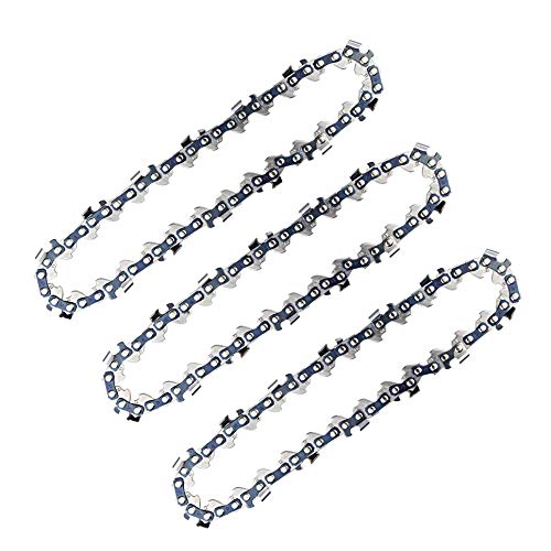 FDJ 3PCS Mini Chainsaw Chain 4-Inch Guide Saw Chain for Cordless Electric Protable Battery Handheld Chain Saw