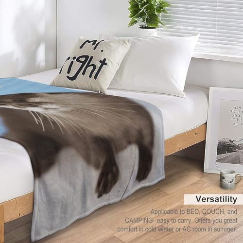 Couverture polaire douce plaid flanelle loutre pour lit toutes saisons