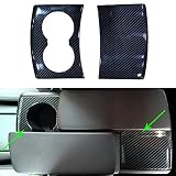 OBL Interior Cup Holder Cover for Tesla Model S Mode X 2016-2020 Car Accessories ABS Imitation Carbon Fiber Inner Decoration (Pack of 2)