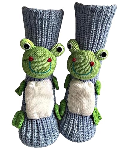 Image of Women's Non-slip Household Floor Socks Knit Casual Animals Slippers Socks Christmas Stockings Decor