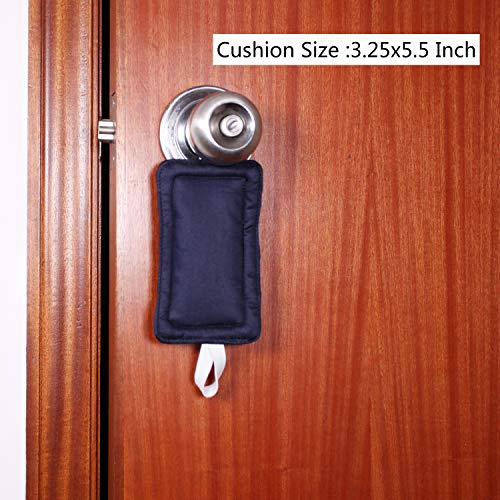 Image of Door Silencer Door Jammer Door Closer Cushion Nursery Door Silencer Door Latch Cover 3 Pack for Noise Reducing Quiet Doors Baby Toddler Safety 3.25 x 5.5 Inch (New Navy Blue)