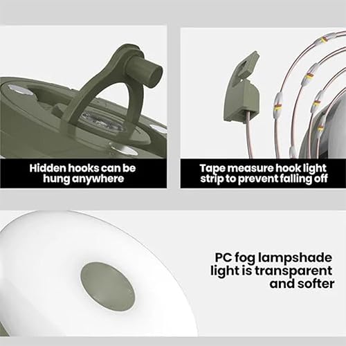 Miniatura 6 de Cadena de luces portátil impermeable para exteriores, luces de cadena de campamento, luces de cadena de camping, luz portátil al aire libre, luz LED