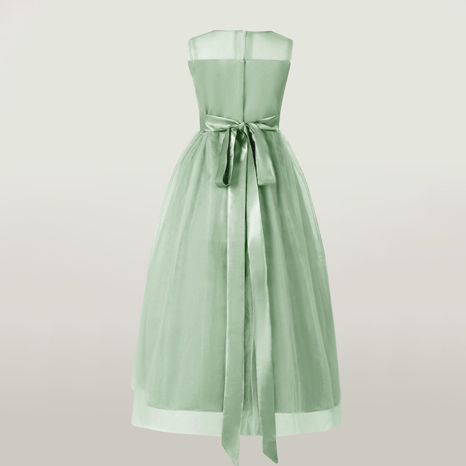 XINYUNZU Mädchen Prinzessin Kleid Tüllkleid Lang Abendkleider Festliche Kinderkleider Ärmellos Blumenmädchenkleider Elegant Dress Girls Hochzeit Festlich Sommerkleid Kleider für Kinder 1-13 Jahre